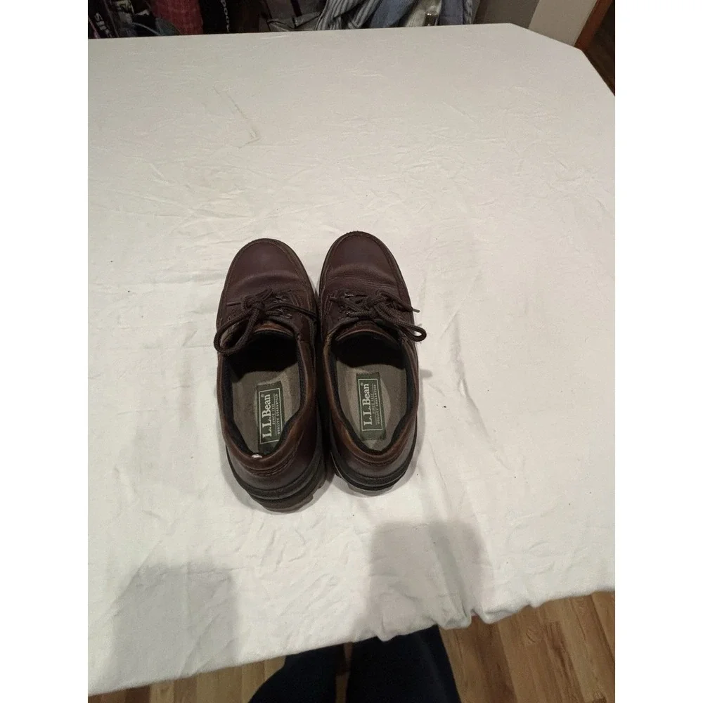 Vintage LL Bean Brown Leather Walking Gore-Tex Oxford Hiking Made In USA Men 7.5